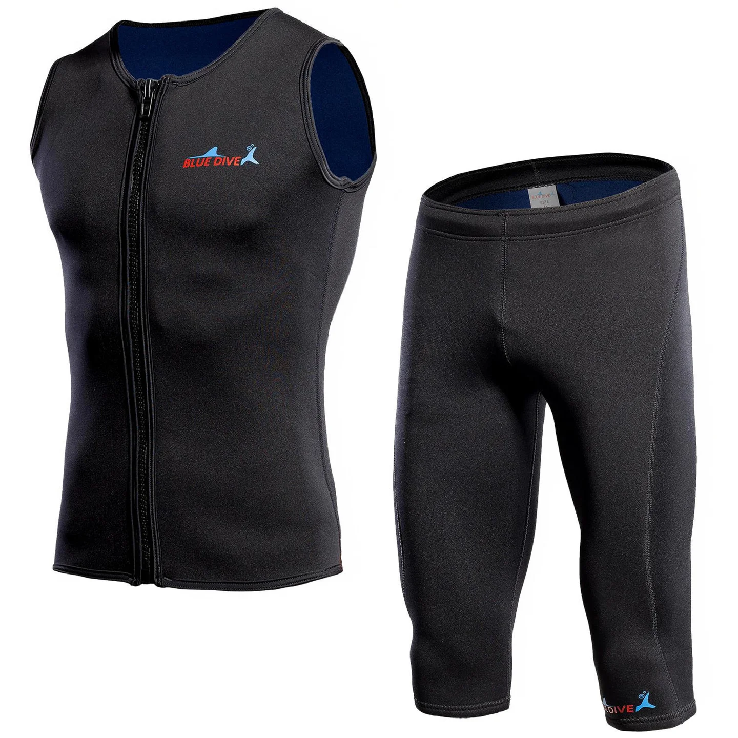 2MM Neoprene 2 Pieces Separated Wetsuit Diving Vest + Diving Shorts Summer Men Snorkling Surfing Sailing Thermal Swimsuit