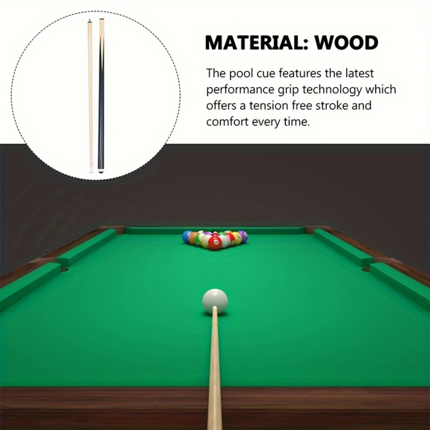 

Smooth and High-Quality 58" Professional Billiard Pool Cue Sticks for Precise and Accurate Shots, Ideal for Smooth Gameplay and