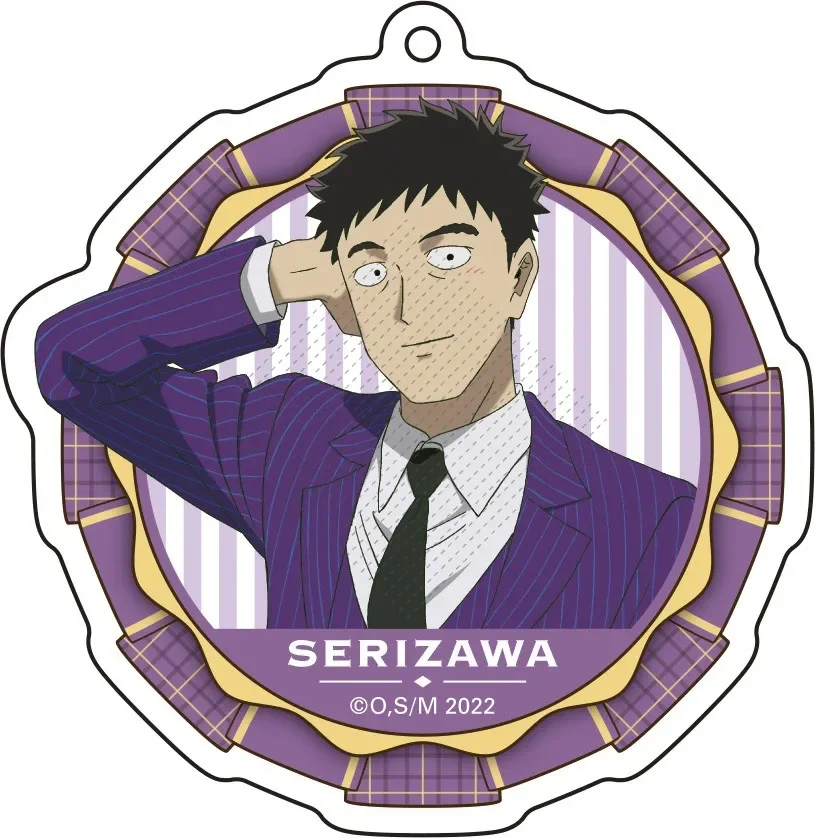 Anime Serizawa Ritsu Reigen Ekubo Keychain Doll Acrylic Keyring Pendant for Gift