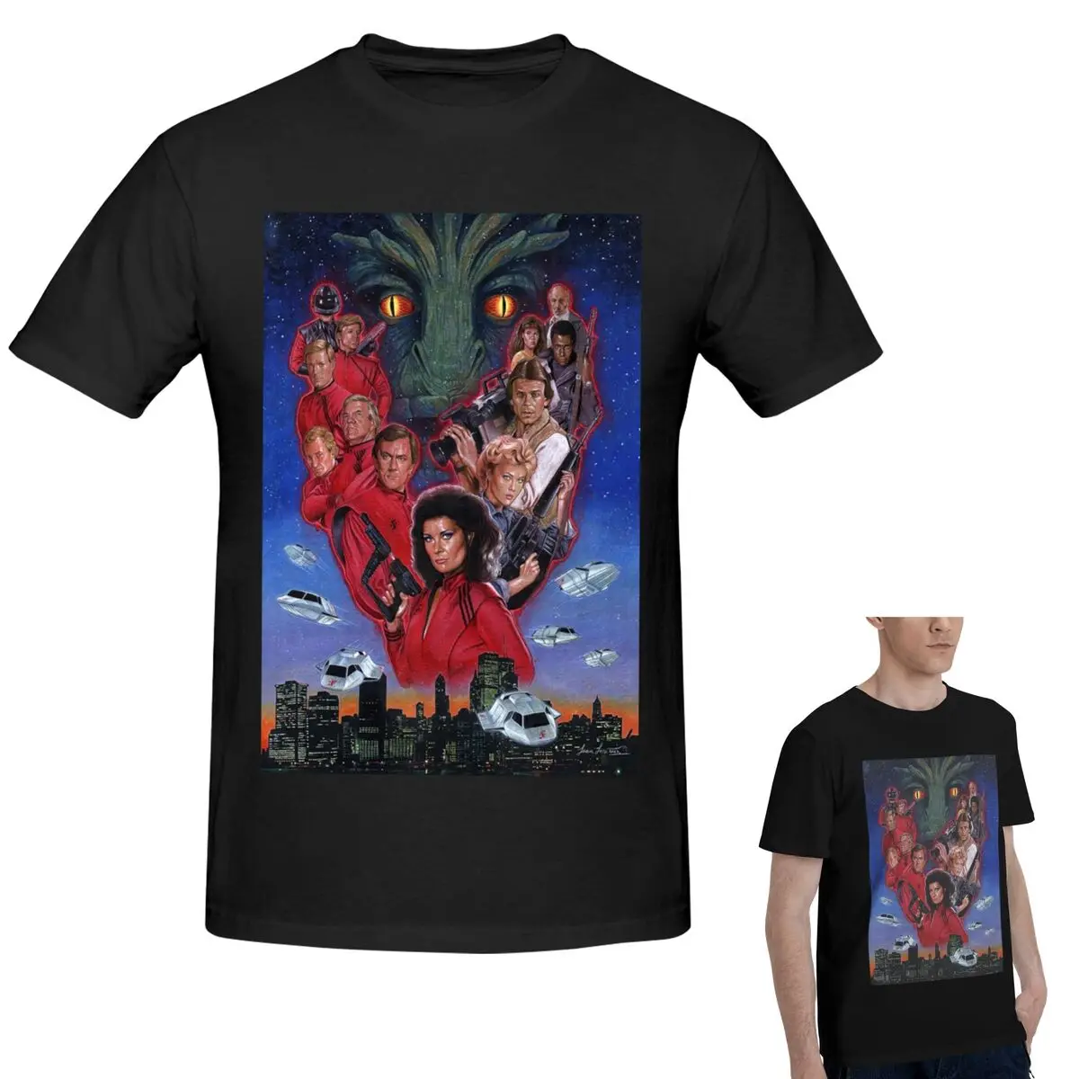 100 % Baumwolle V The Visitors Miniseries 40th Anniversary T-Shirt Herren klassisches übergroßes T-Shirt Herren Rundhals-Shirts Tops S-6XL