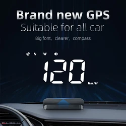 M1 GPS HUD Car Head Up Display Compass Speed MPH KMH Whit Alarm System Projector On-board Computer Windshield Projector Gauge 