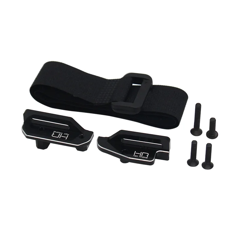 Hot Racing TRF126X01 Black Alum Tall Battery Hold-Down Kit w/ Strap Rep TRA8326/8327 for 1/10 TRA 4-Tec 2.0/3.0