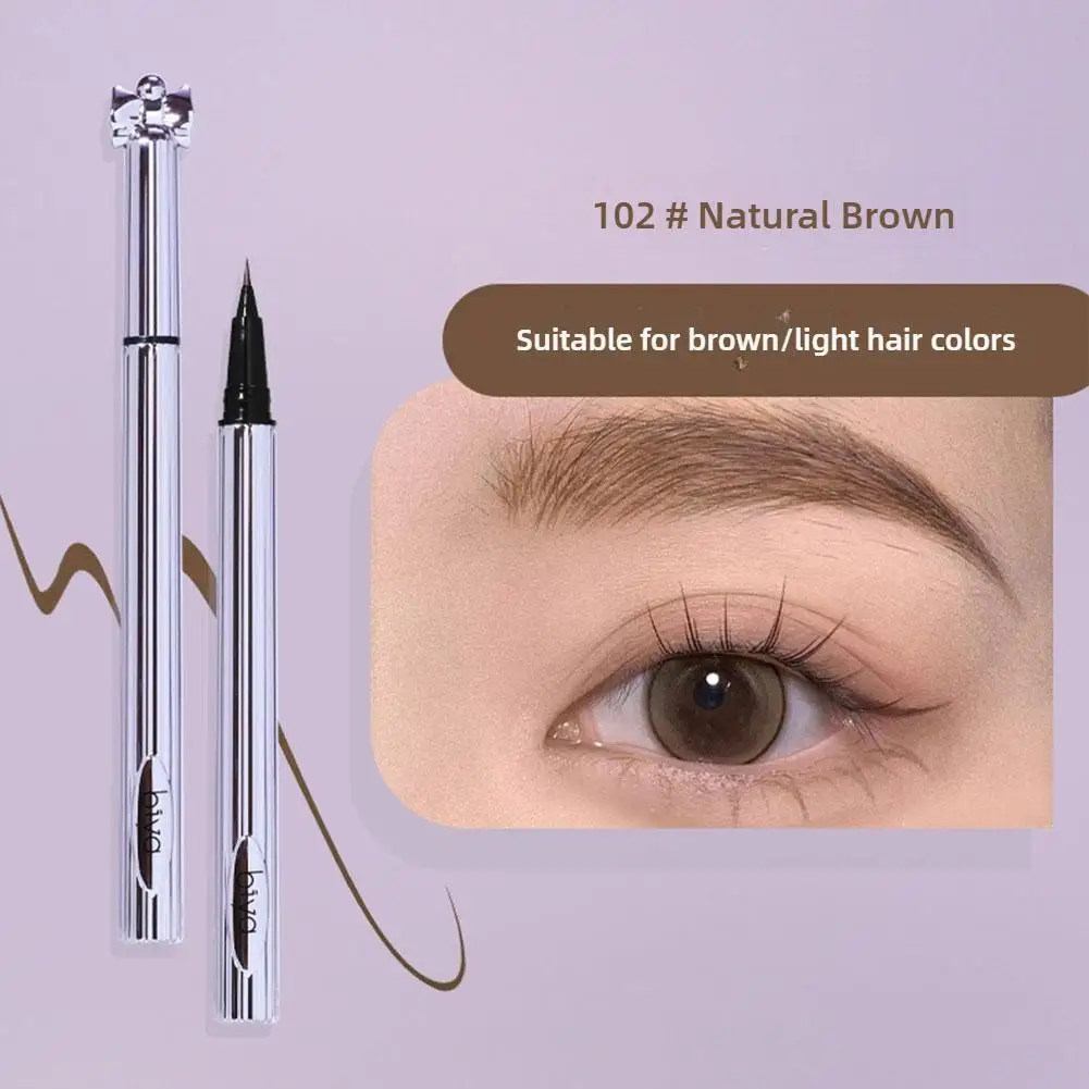 Lápiz líquido para cejas, punta ultrafina para trazos similar al cabello, pomada para cejas salvajes a prueba de manchas y sudor, fácil aplicación para principiantes