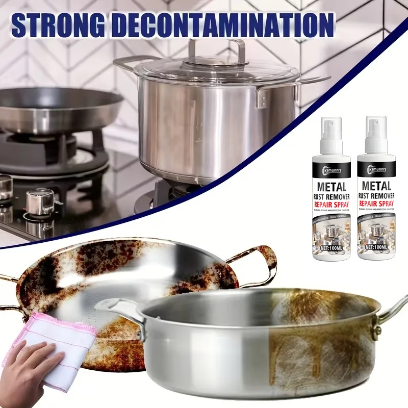 Powerful Rust Remover Spray with Magic Sponge Fast-Penetrating Formula Precision Nozzle for Effective Rust Removal And Preventio