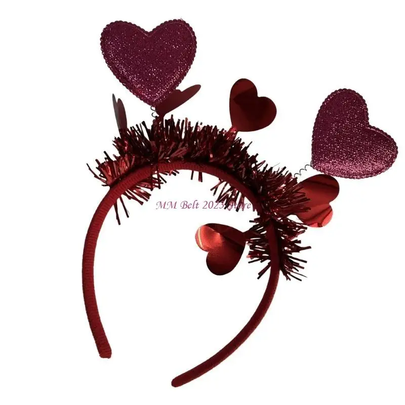 49Me Valentinstag Stirnband Herz Festival Haarzubehör für süße Feiertags -Outfits