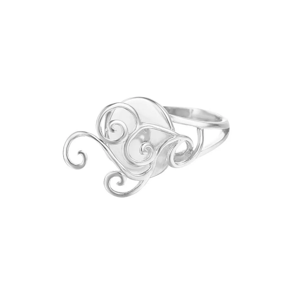 Ring Setting with 11x12.5mm Oval Blank Gold Plated 925 Silver Ring Base Adjustable Ring Component