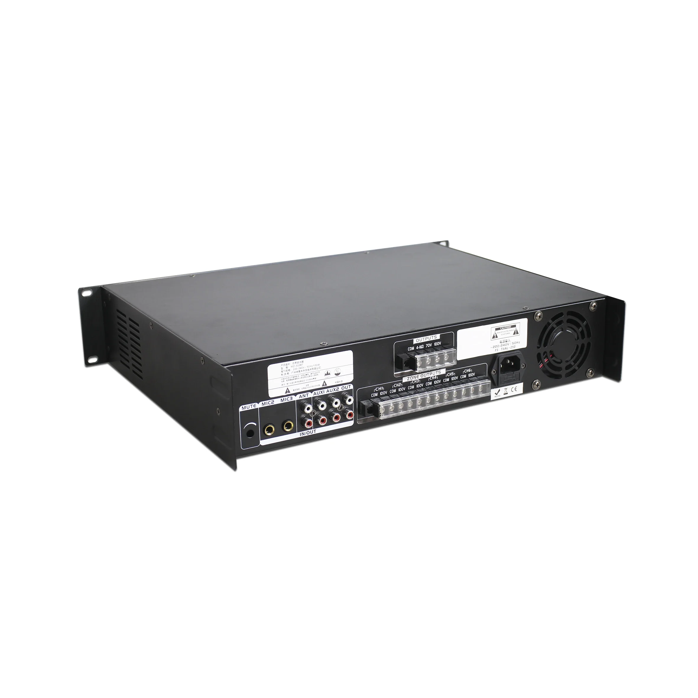 M Commercial 360W 6 Zone Bluetooth Tuner Mixer Power Amplifier with Independent Volume Controllers