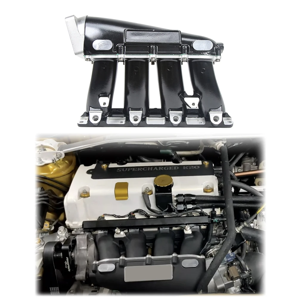 Ultra Street Intake Manifold K20A2 Style for 2002 - 2005 Honda Civic 2.0L Si 2002 - 2006 Acura RSX 2.0L Base Type S Manifold