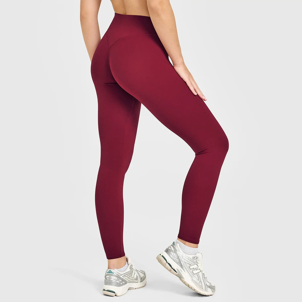 Hochgeschnittene Nahtlose Yoga-Hose mit Bauchkontrolle und Po-Lifting-Effekt, Formende Leggings für Fitness, Laufen und Outdoor-Sport für Damen