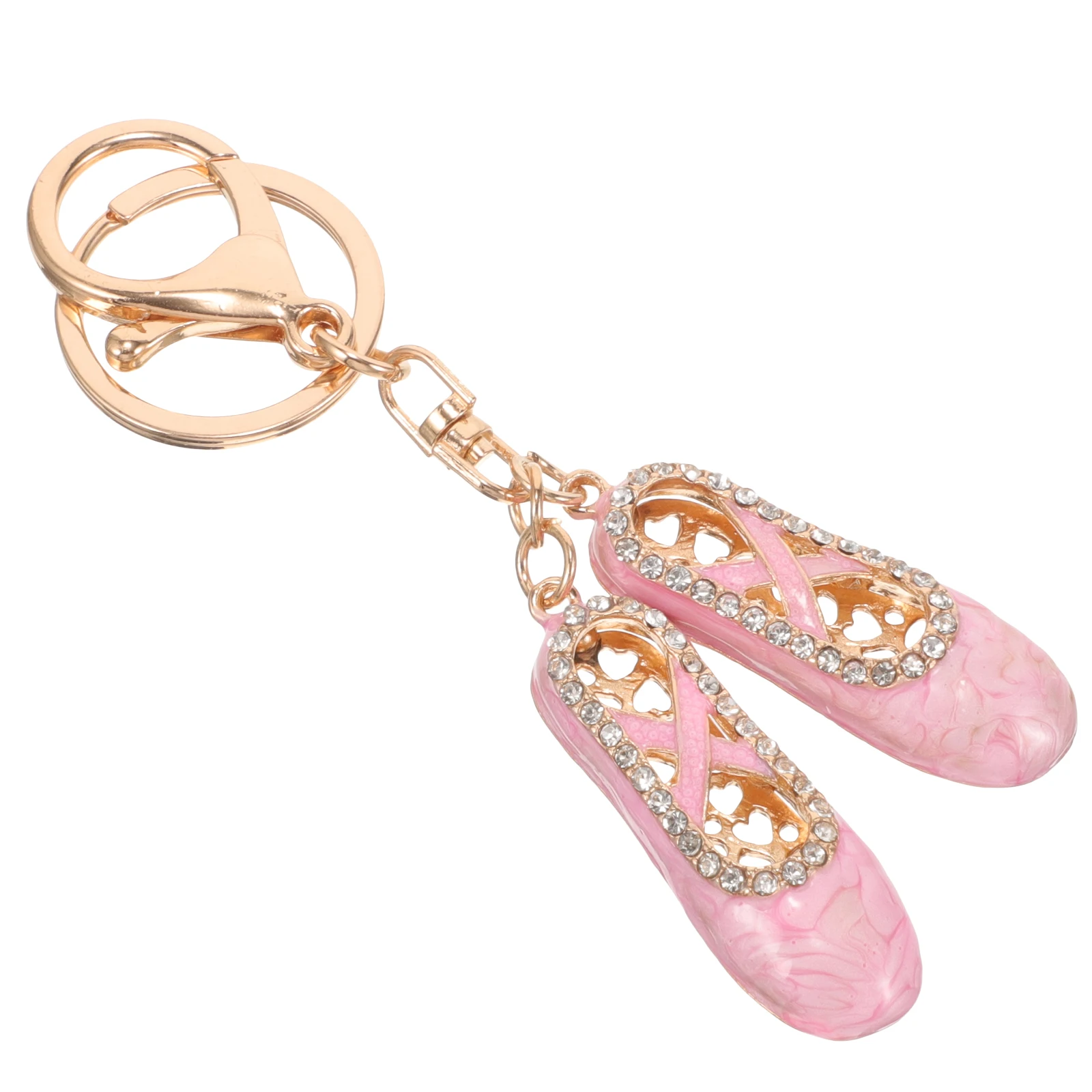 

Rhinestone Keychain Decorative Pendant Ballet Shoe Chains Pointe Shoes Car Keychains Bag Accessories Gift Ideas Valentine