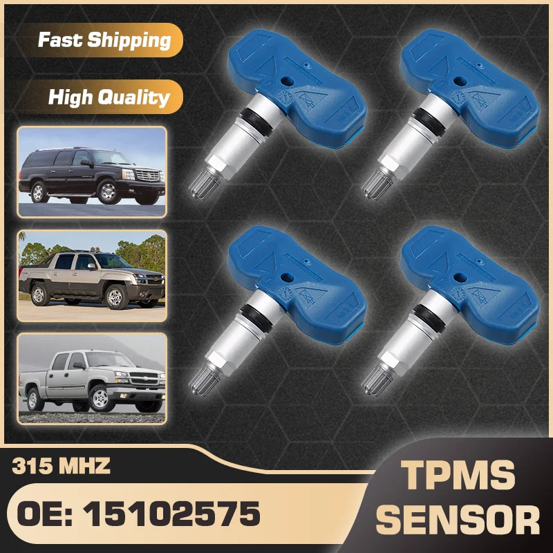 

TPMS Tire Pressure Sensor For Cadillac Escalade Chevy Avalanche 1500 2500 Chevy Silverado 1500 2500 3500 2004 15102575 315 MHz