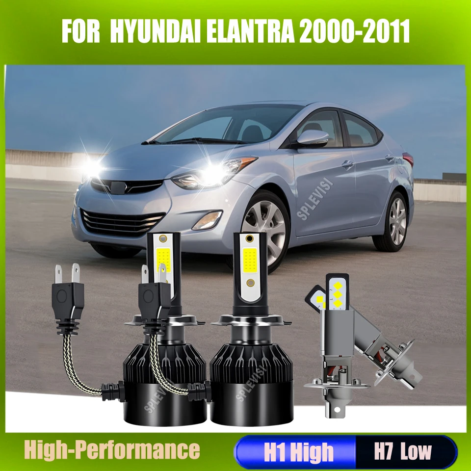

H7 H1 60W LED Headlight Bulbs - expands your night - time visibility For HYUNDAI ELANTRA 2000 2001 2002 2003 2004 2005 2006-2011