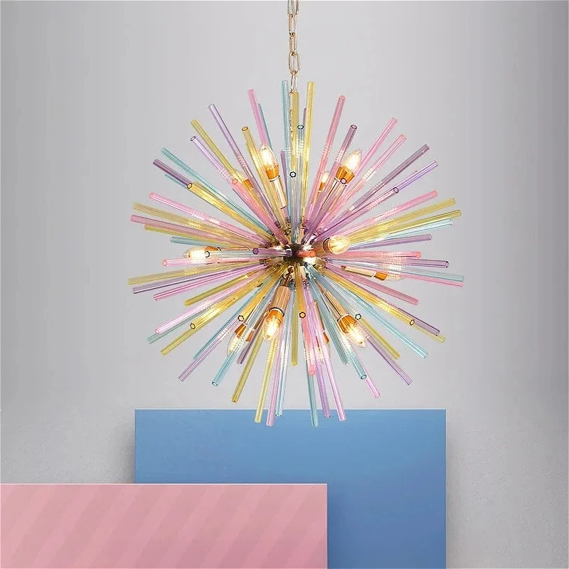 

Dandelion Hanging Lamps For Ceiling Personalized ashion Pendant Lights Modern Creative Colorful Chandelier Loft Kid's Room
