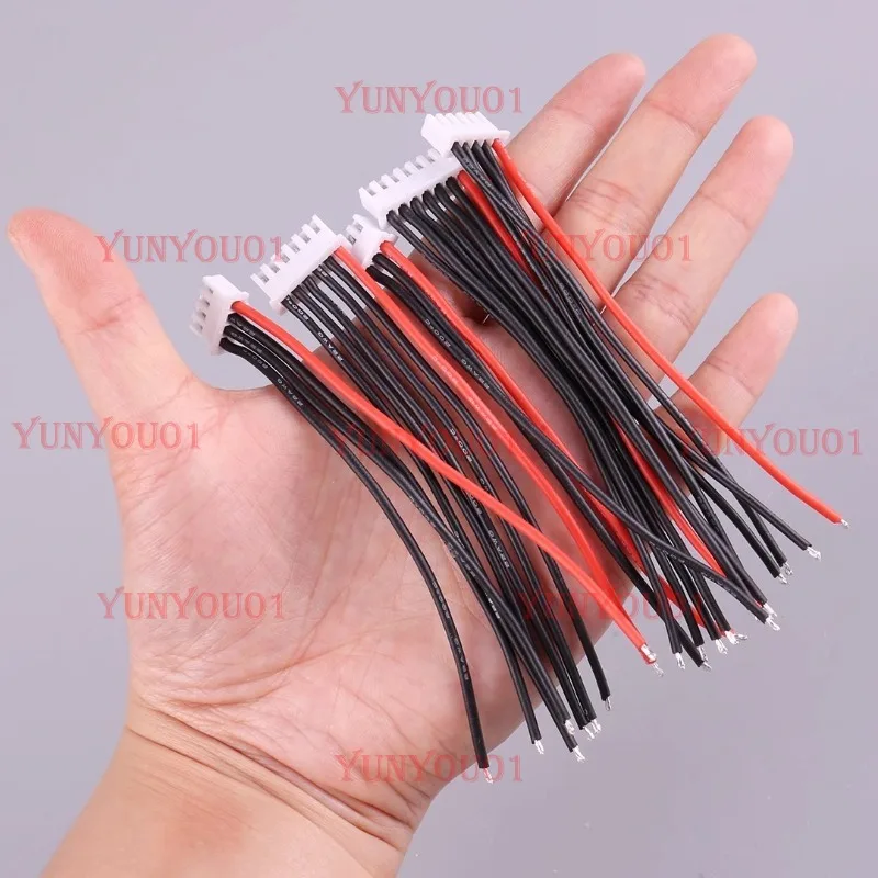 2S 3S 4S 5S 6S 22AWG Super Soft Silicone Cable, Balance Rechargeable Battery Plug 10cm 20cm Balance Head