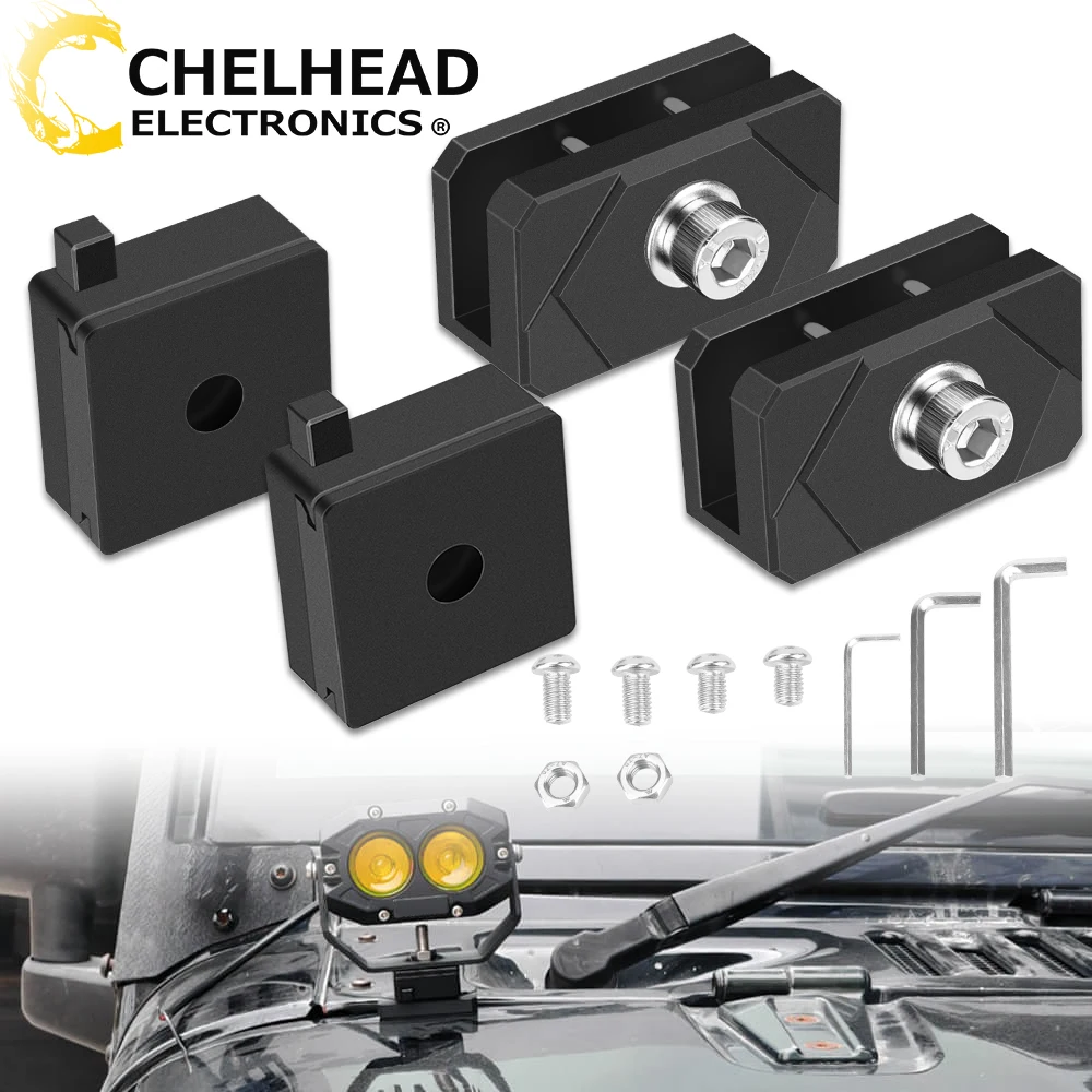 

Быстросъемные универсальные монтажные кронштейны для освещения капота, варианты двойного крепления, 5-точечный регулируемый комплект для крепления светодиодного фонаря с блокировкой