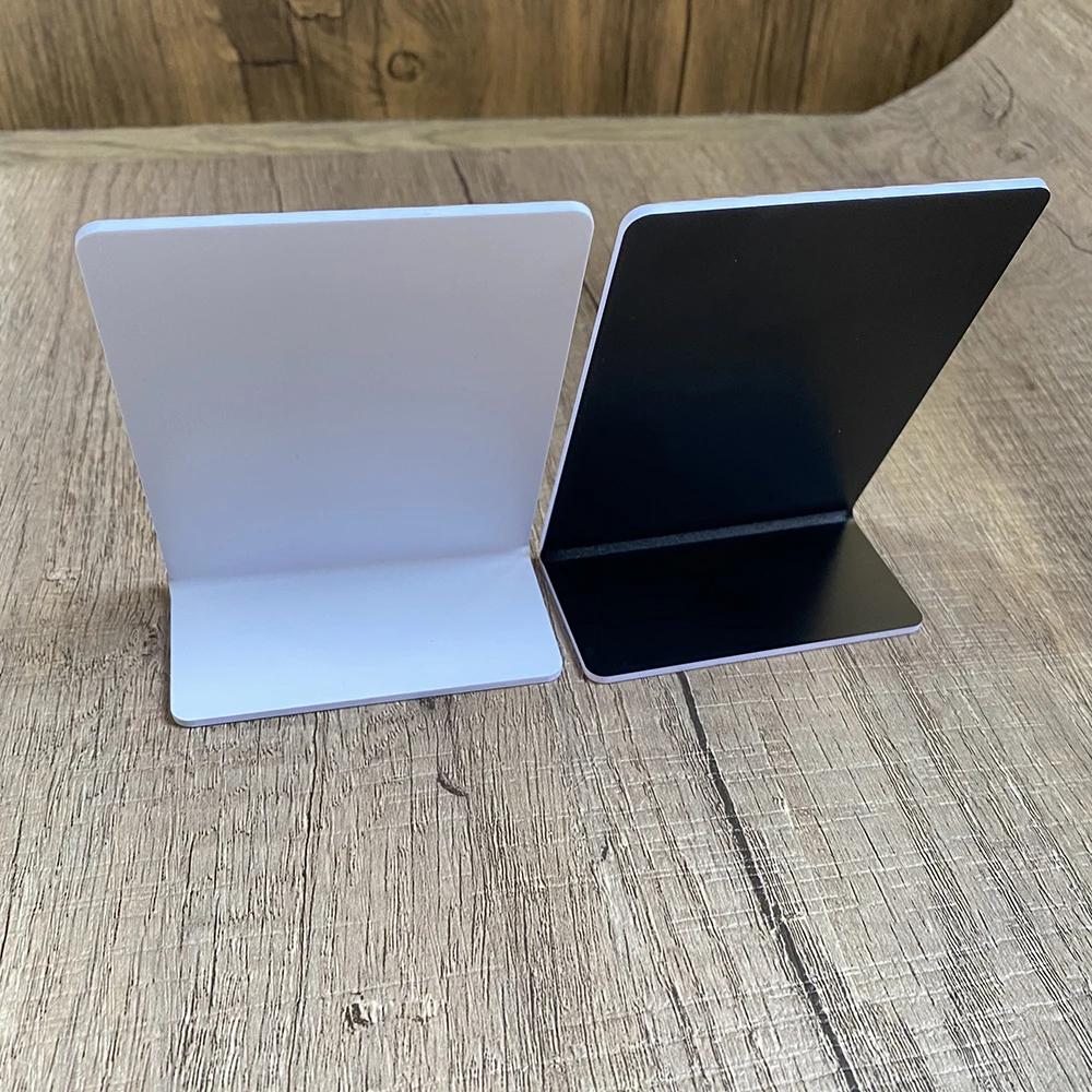 5 個 76X100mm ブランクホワイトブラック NFC スタンドカスタマイズされた DIY テーブルスタンドビジネス Google レビューソーシャルメディア NFC スタンド