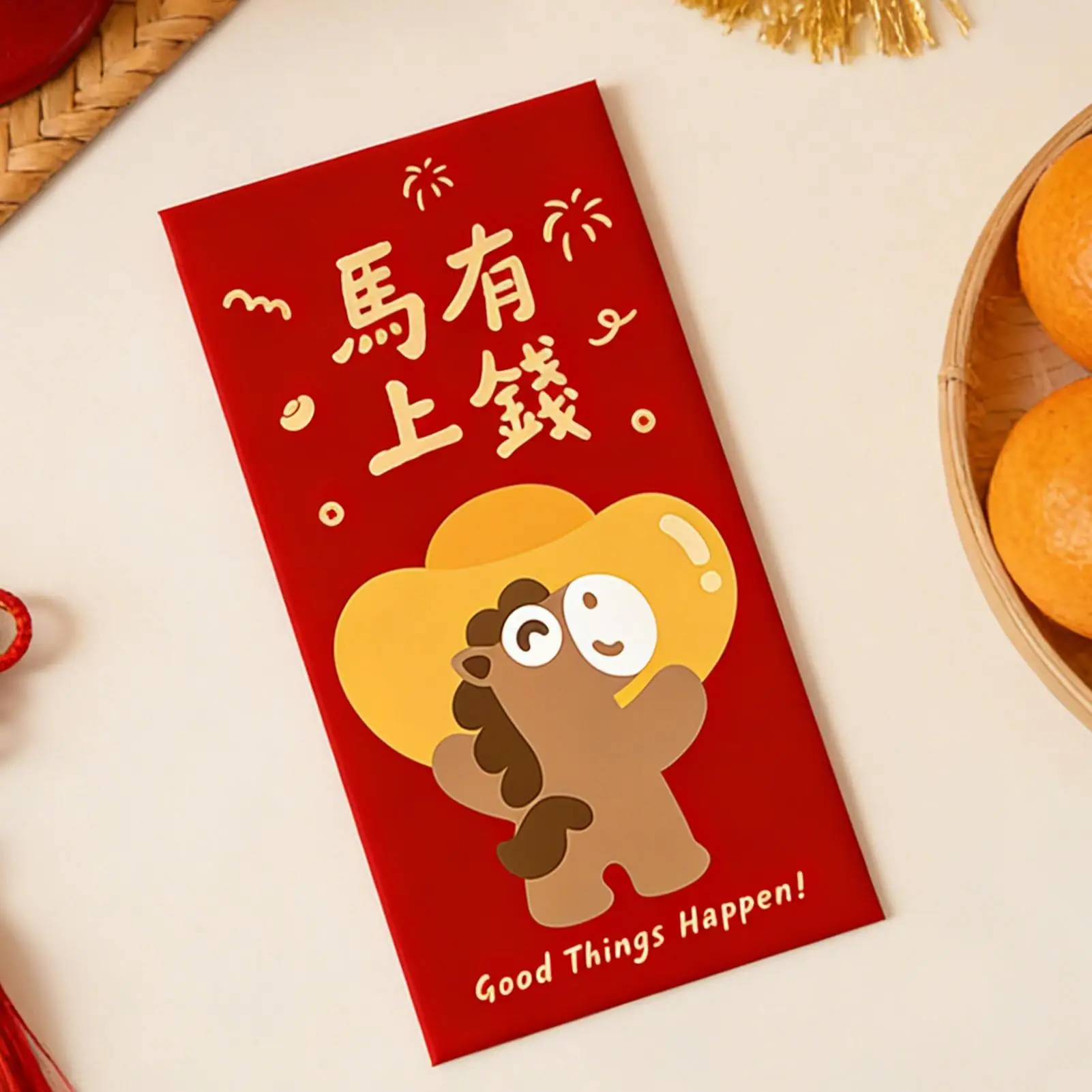 Chinese Red Envelope Cute Auspicious Paper Horse Chinese New Year Red Envelopes 2026 Horse For Spring Festival Holiday Wedding