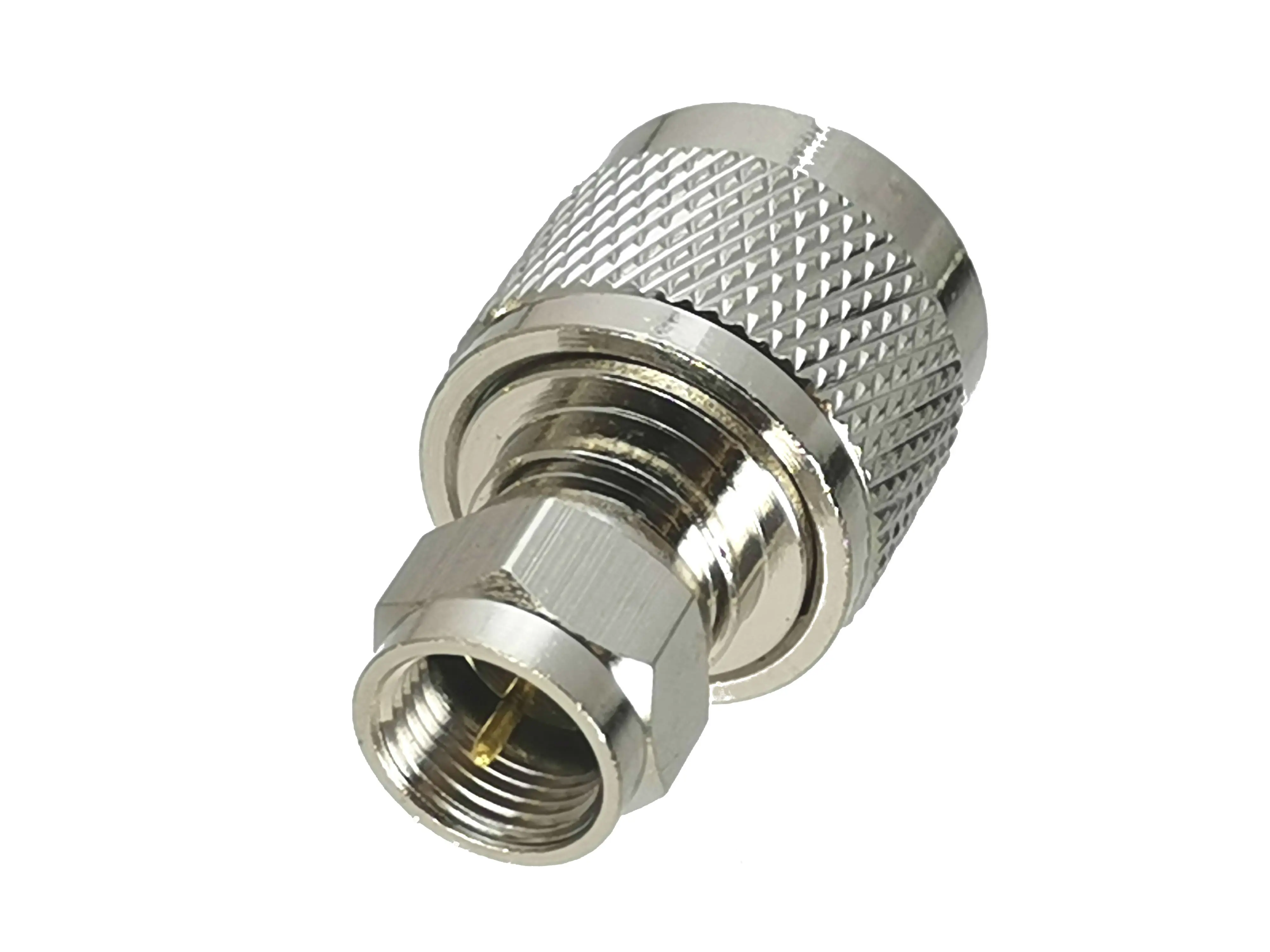 1pcs Adapter UHF PL259 Male Plug to F TV Male RF Coaxial Connector Straight M/M for DVB-T TV Wire Terminals