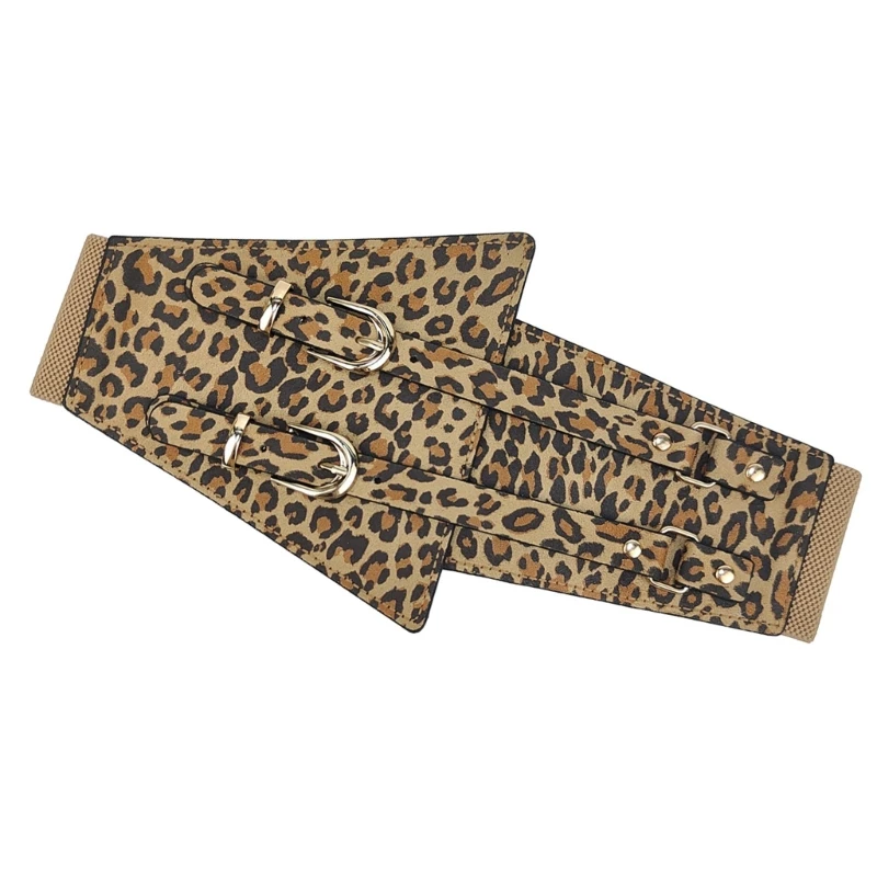 Cinto versátil com estampa leopardo, cinto casual negócios, durabilidade para festas, viagens roupas casuais