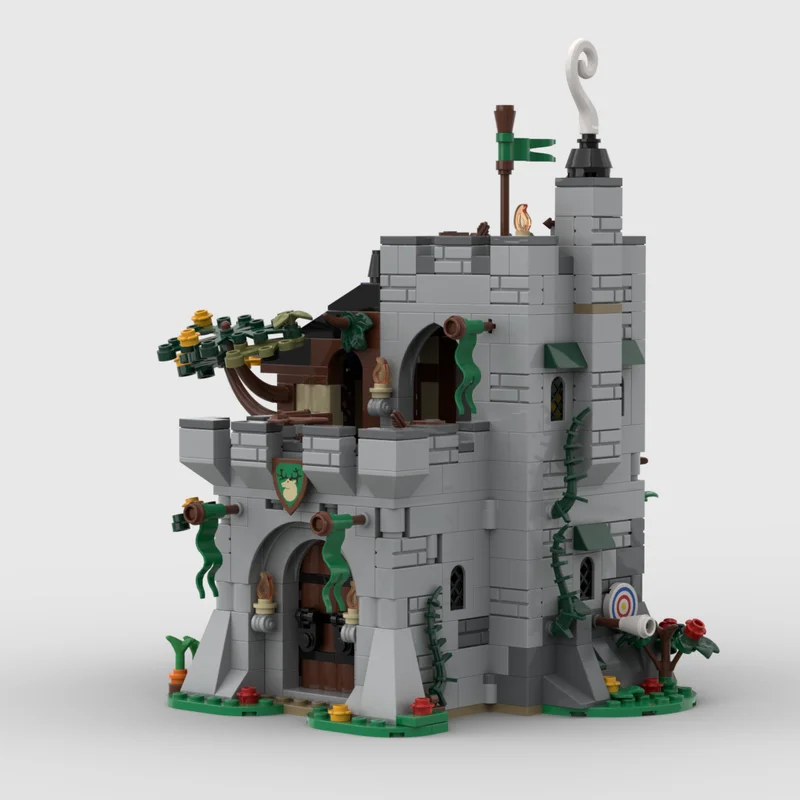 Castello medievale Modello Moc Mattoni da costruzione Forestmen Outpost Serie Tecnologia Blocchi modulari Regalo Giocattoli di Natale Set fai da te