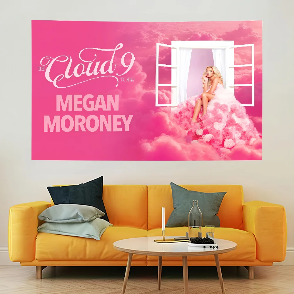 Singer M-Megan Moroney Cloud 9 Flagge, langlebig, für den Innen- und Außenbereich, festliche Dekoration, klassisches Design, für Stangen, Wände, Zimmer, Banner – Detail 7