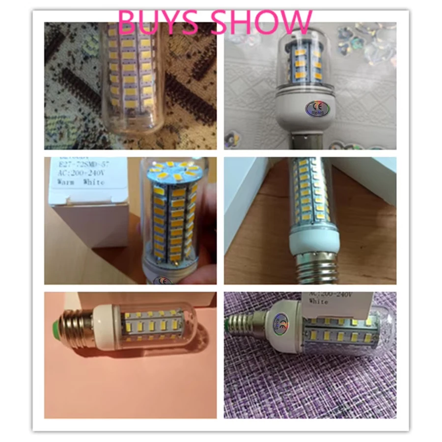 LED Corn Lamp 220V E14 E27 Bulb Lamp Strong Light 2700K 6500K Corn Bulb Light 2835SMD 360 Beam Angle Replace Halogen Lighting image 6