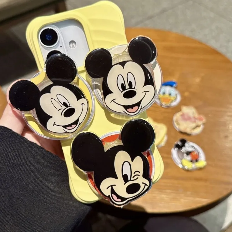 

Милый держатель для телефона Disney Mickey Mouse с магнитным креплением, складная подставка для совместимых с MagSafe телефонов, для iPhone 17, 16, 15 Pro Max