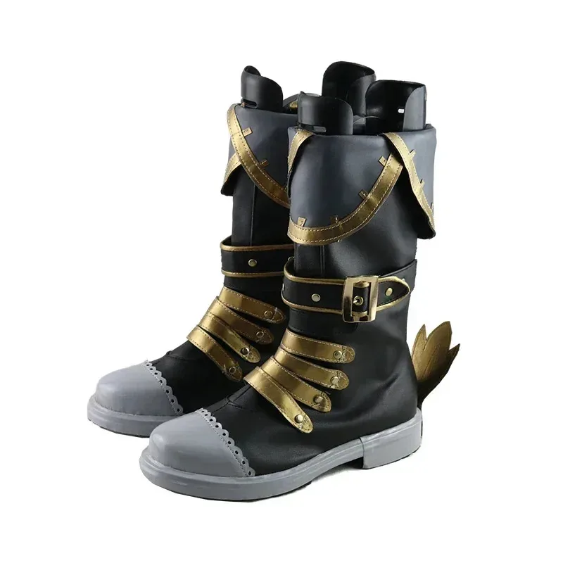 

wiwiwi 123RealCos Game Genshin Impact DILUC Cosplay High Heel PU Leather Shoes Custom Made Halloween Carnival Boots Cospla