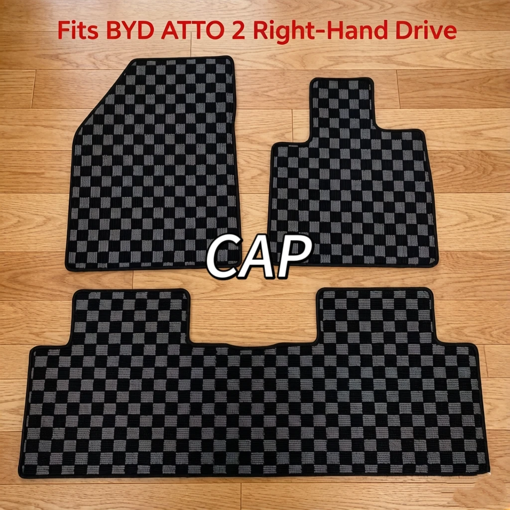 

Velvet Car Floor Mats Custom Fit for BYD ATTO 2 RHD Eco Friendly All Weather Carpet Non Blocking Throttle Full Protection