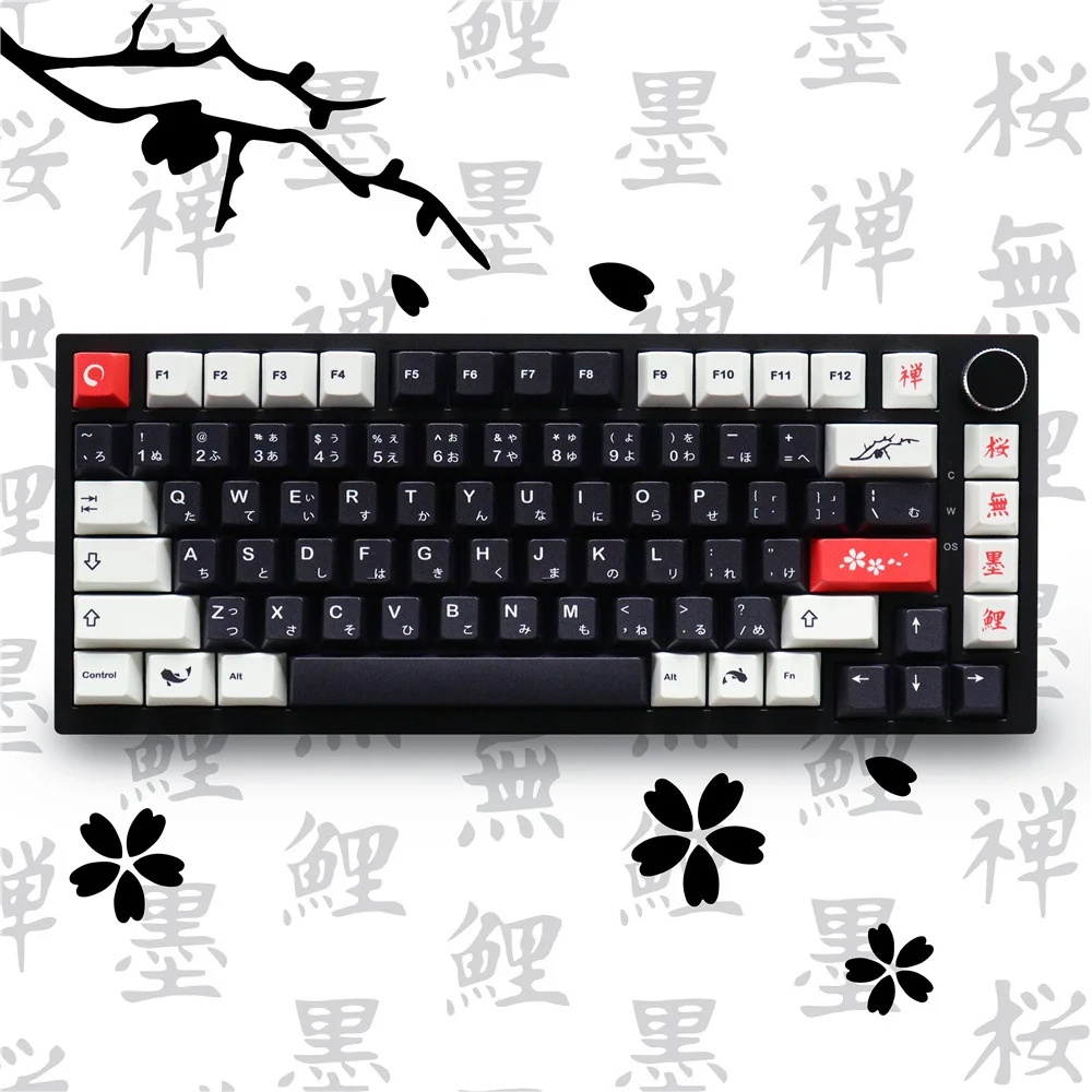 Ink painted keycap antique 129 keys full set of PBT hot sublimation original high mechanical keyboard cap