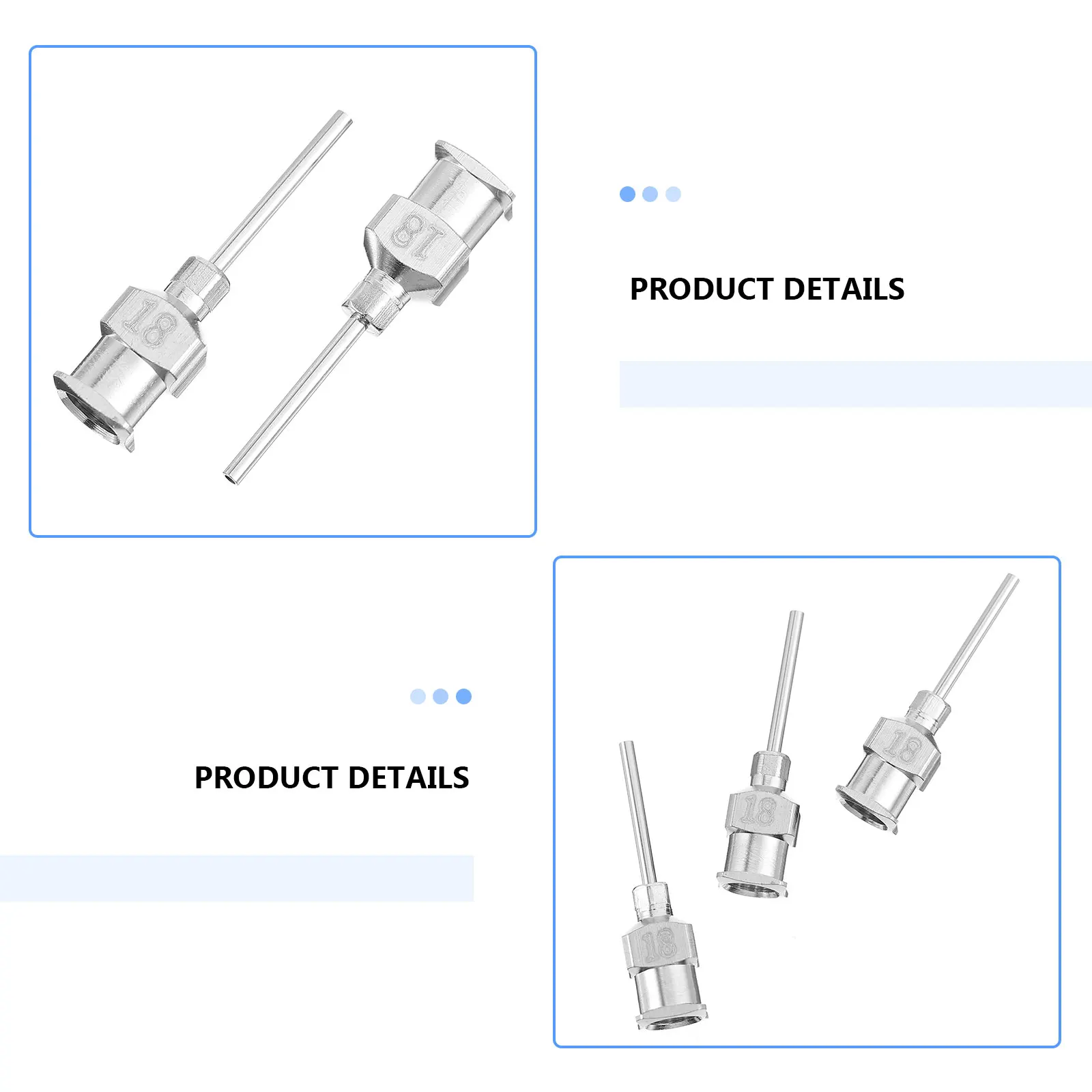 

12 Pcs Stainless Steel Needle Precision Slips Tip Dispensing Tips Luer Lock Needles