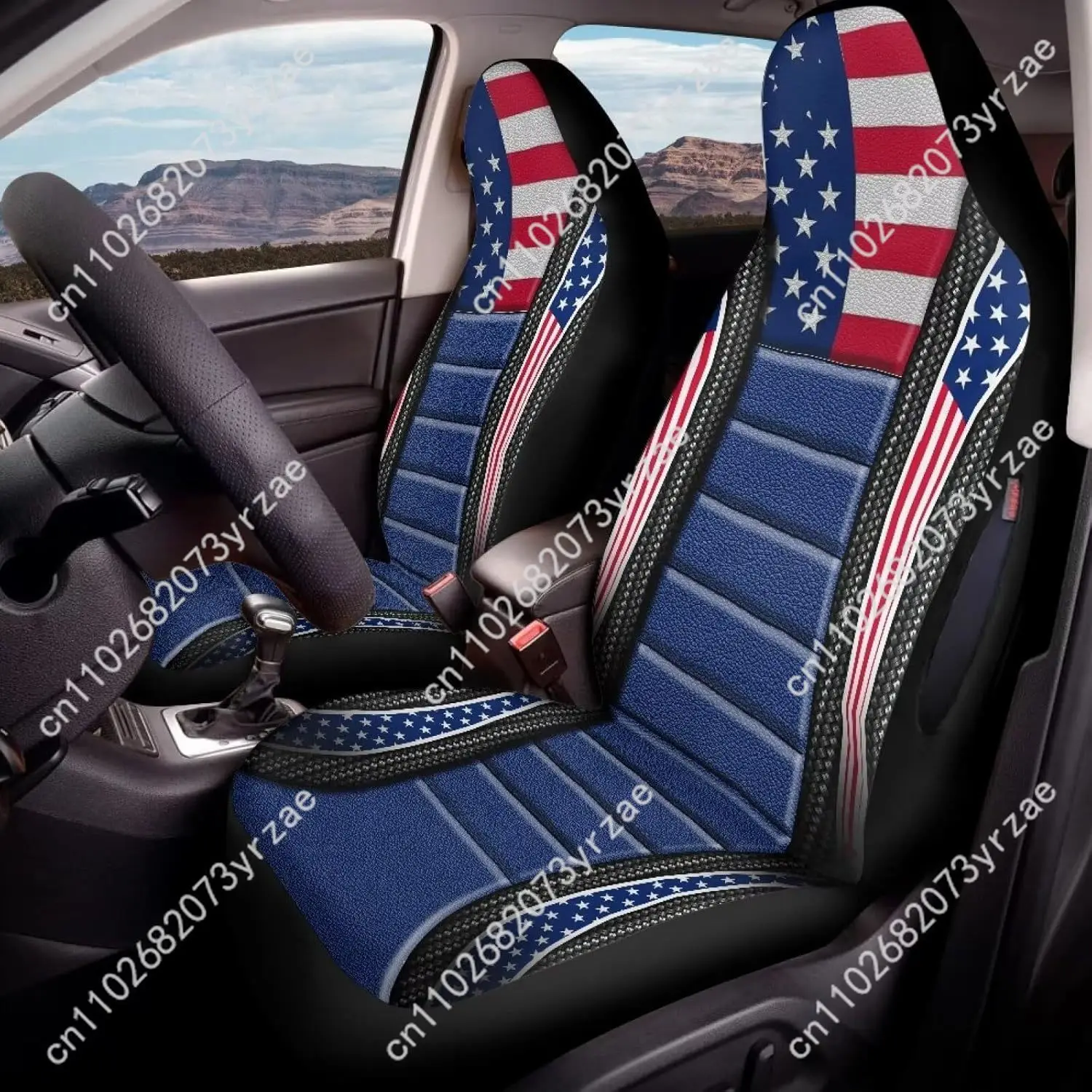

American Flag Car Seat Covers Universal Environmentally Friendly Interior Decorations Comfortable Breathable Car Seat Covers