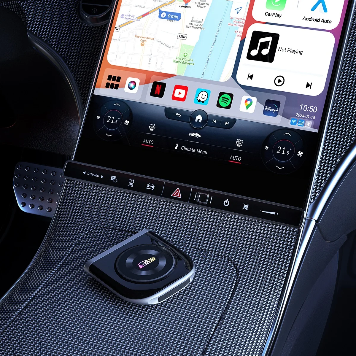 Android13 Smart Box MMB Max5.0 Wireless CarPlay Android Auto 3 in 1 AI Box QCM6225 8-Cores 4G SIM Mirror-Link Google Play Store