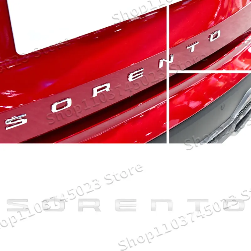 Car Styling SORENTO Letter Logo 3D Rear Trunk Fender ABS Plastic Emblem Badge Decals Accessories