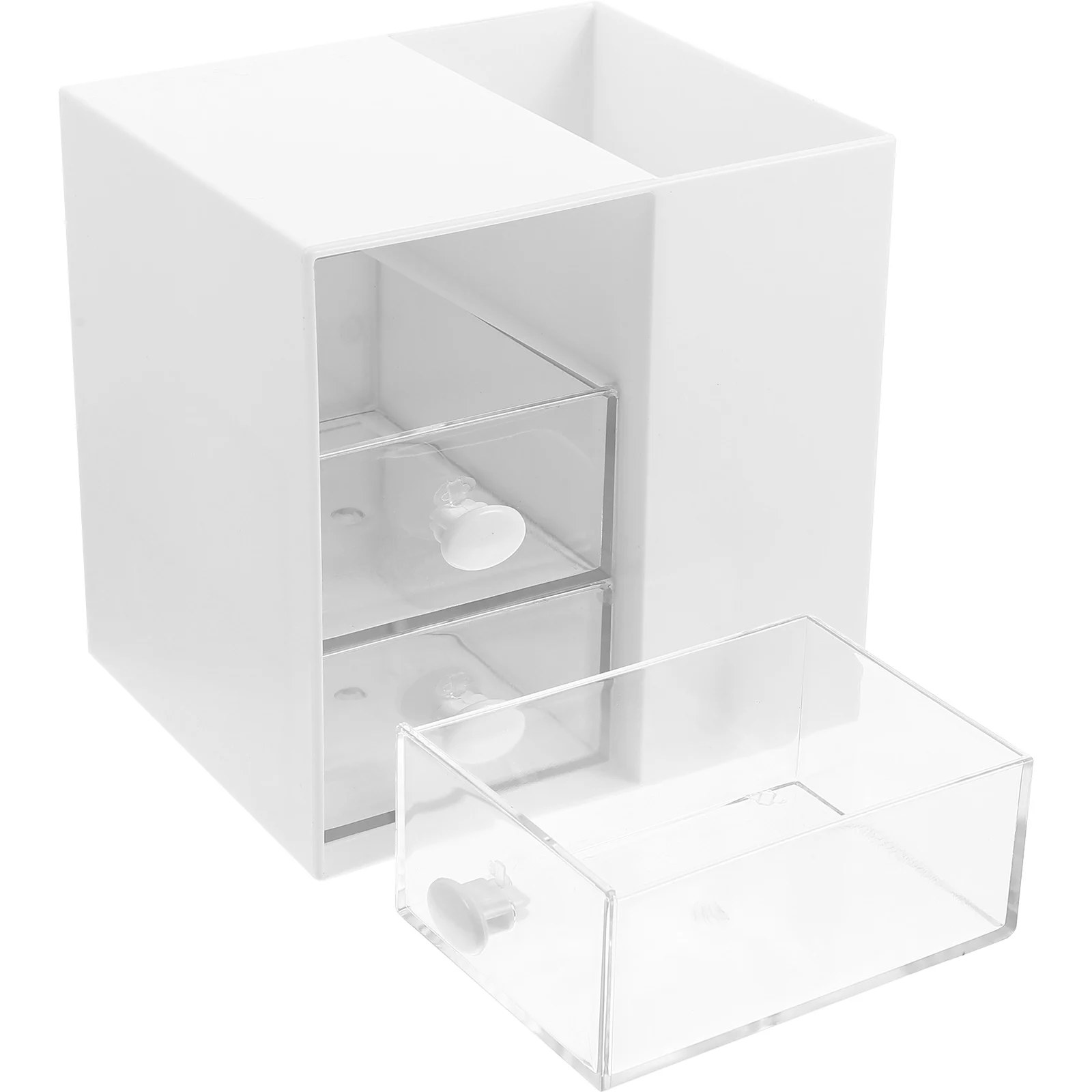 

Makeup Organizer Storage Box Vanity Drawers Countertop Holder Desk Pen Case ABS Efficient Useful