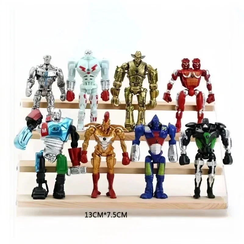 New Arrived 13cm 8pcs/set Real Steel Zeus Atom Midas Adam Raider Robot Model Toys Gift Action Figure Hobby Decorat Doll Toy Gift