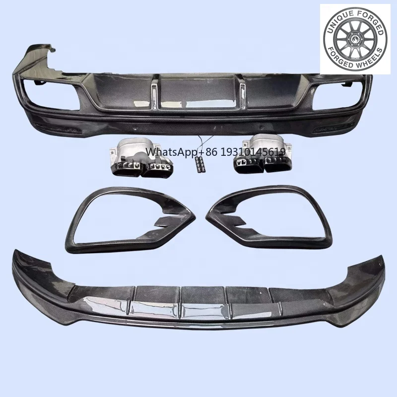 

26 Style Suitable For Mercedes-Benz GLS Modification LD Carbon Fiber Car Kit Front Bumper Rear Diffuser Engine Hood Tail Throat