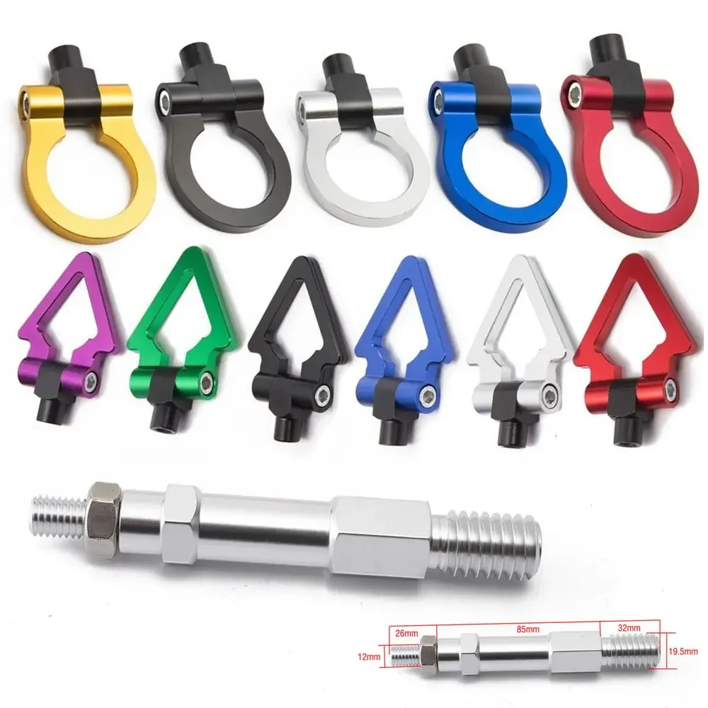 牽引フックカーレース CNC ビレットアルミフロント/リア牽引リングフックキットアウディ A4 2010-2015 HU-RTHLPH018