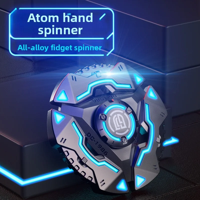 All-Metal Luminous Atomic Fidget Spinner, Hand Twirl Fidget Toy Portable Stress Relief Hand Piece for Adults