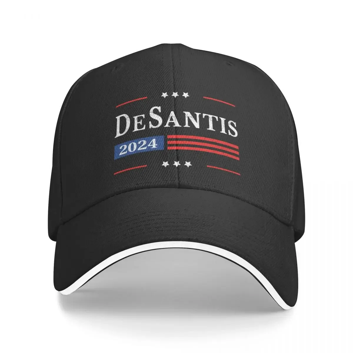 Ron Desantis 2024 For President American Flag Retro Vintage Pro Baseball Cap Hat Beach Icon New Hat Women's Men's