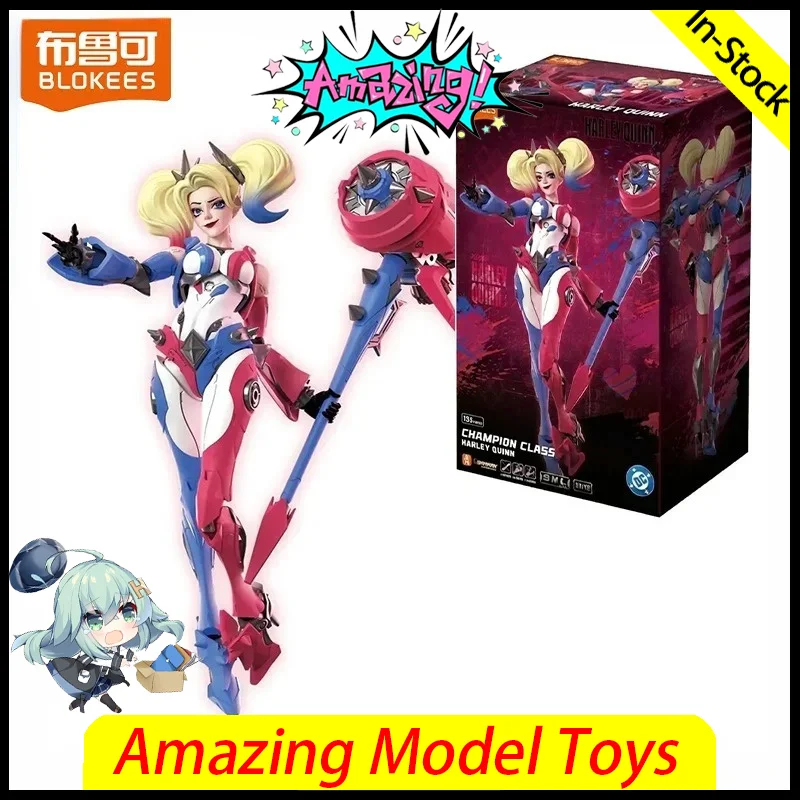 

In Stock Original Blokees DC Champion Class 04 - Harley Quinn Action Figures Poseable Model Kits Ornaments Toys Gifts Collection