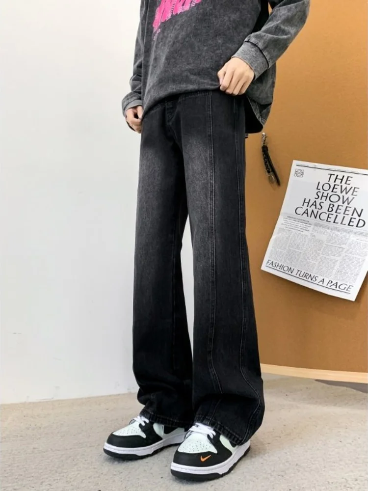 

Мужские винтажные джинсы Waed: прямые, слегка расклешенные, длинные брюки в американском стиле, осенняя новинка, молодежная мода