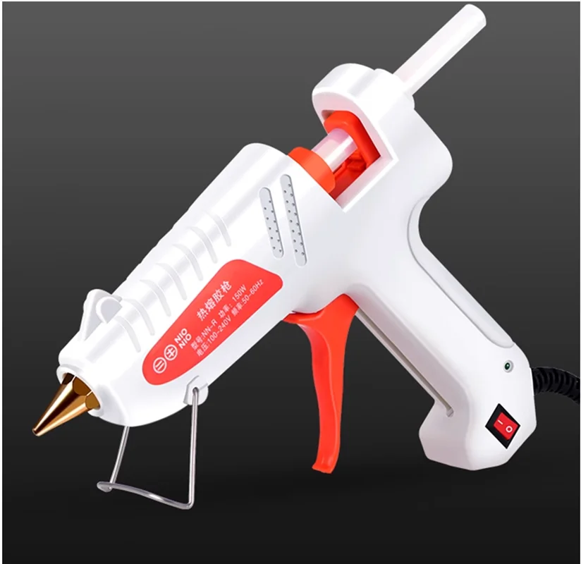 150W Professional High Temperature Hot Melt Glue Gun and 30PC11mm Hot Melt Glue Stick Transplant Repair Hot Air Gun DIY Hand Too