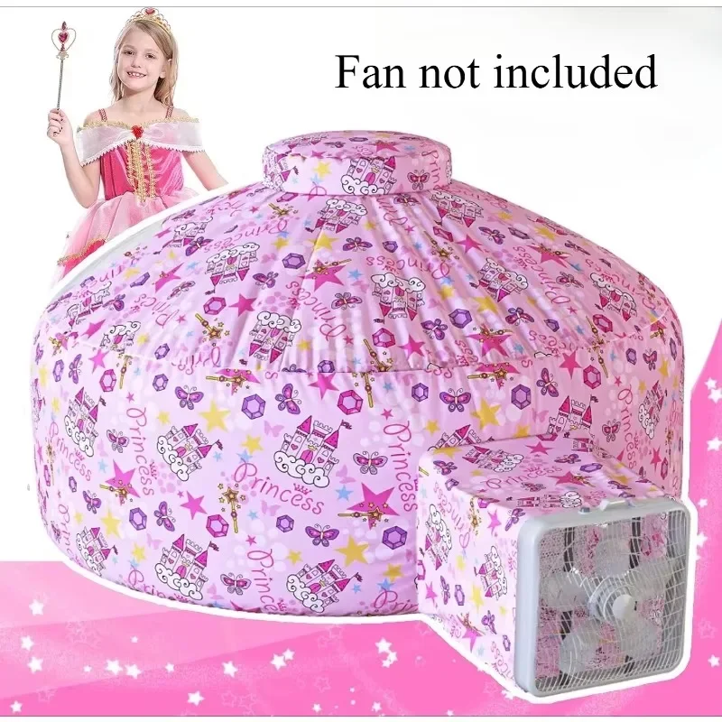 

Надувная игрушка с мультяшным принтом, игровой домик принцессы, семейная вечеринка, игра, надувной игрушечный домик, складная домашняя надувная игрушка без вентилятора