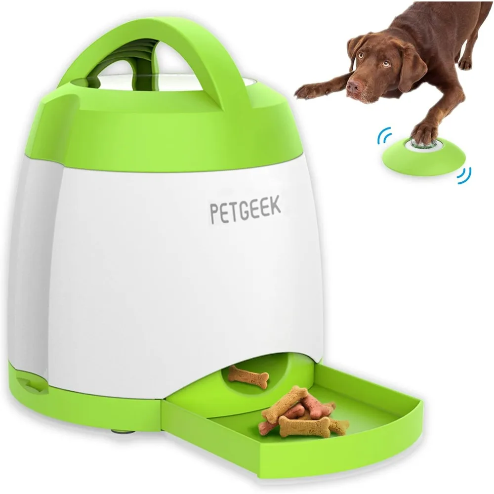 Automatic Dog Feeder Toy, Interactive Dog Puzzle Toys Treat Dispensing, Electronic Dog Food Dispenser Remote Control