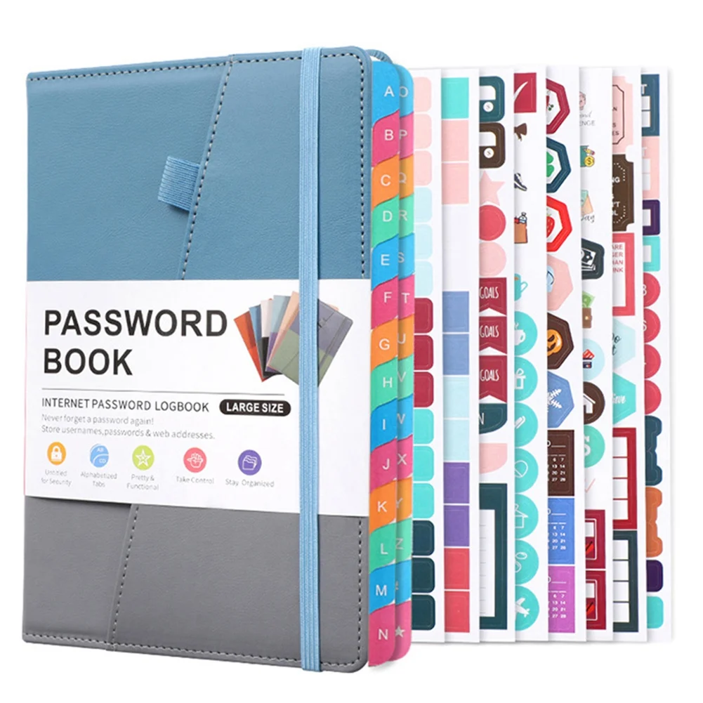 

Книга CYL-Password Keeper с алфавитическими вкладками для пожилых людей, блокнот с паролем для интернет-сайта Журнал адресов в деталях, B