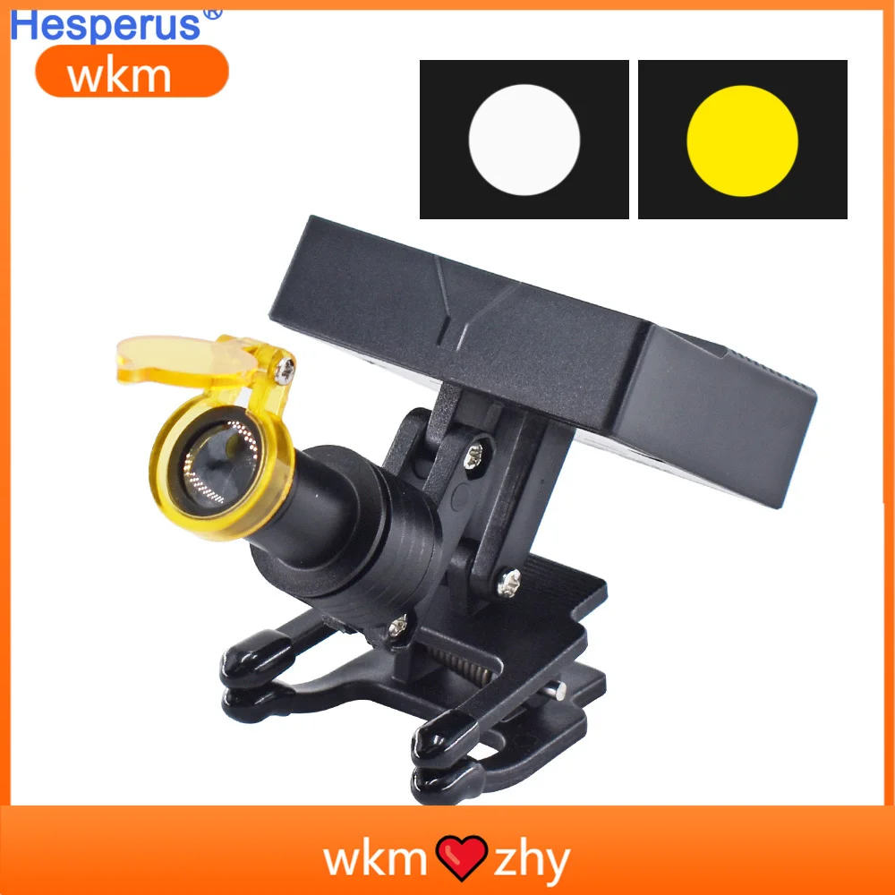 kim HESPERUS  5W Wireless LED Headlight With Clip Portable Binocular Light for Dentist Loupe Lab Medical Magnifier