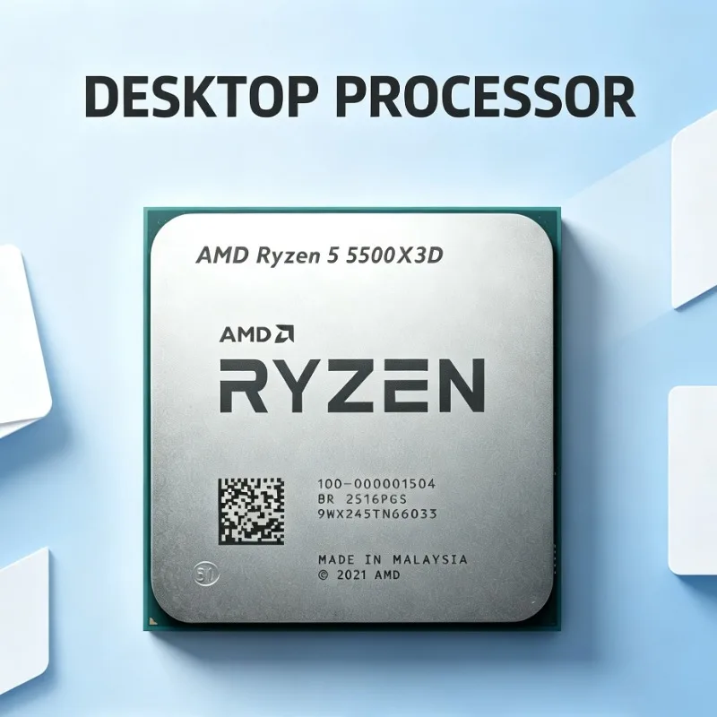 AMD R5 5500X3D 3GHz Desktop Gaming Processor AM4 Socket 6 Core 12 Thread 96MB L3 3D V-Cache 7NM DDR4 CPU Without Fan