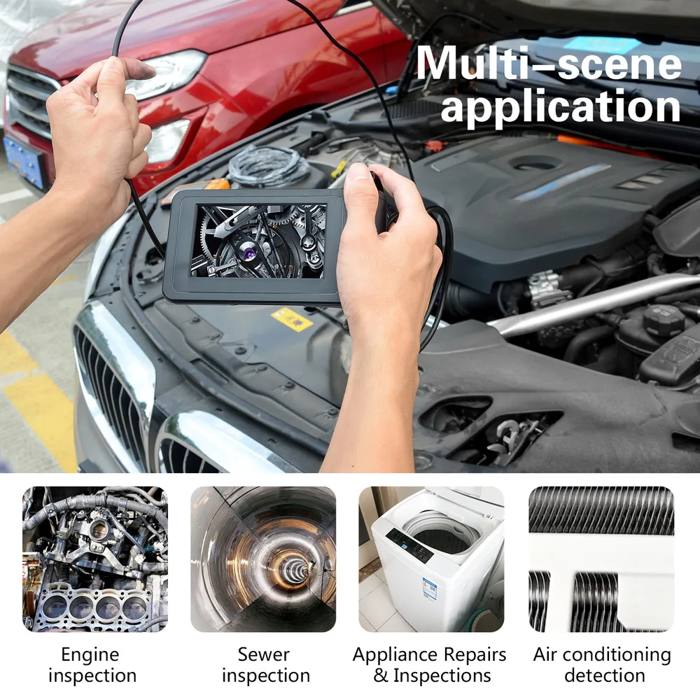 

4,3-дюймовый 2MP 1080P 5,5 мм ручной эндоскоп для осмотра CMOS бороскоп водонепроницаемая цифровая камера для микроскопа