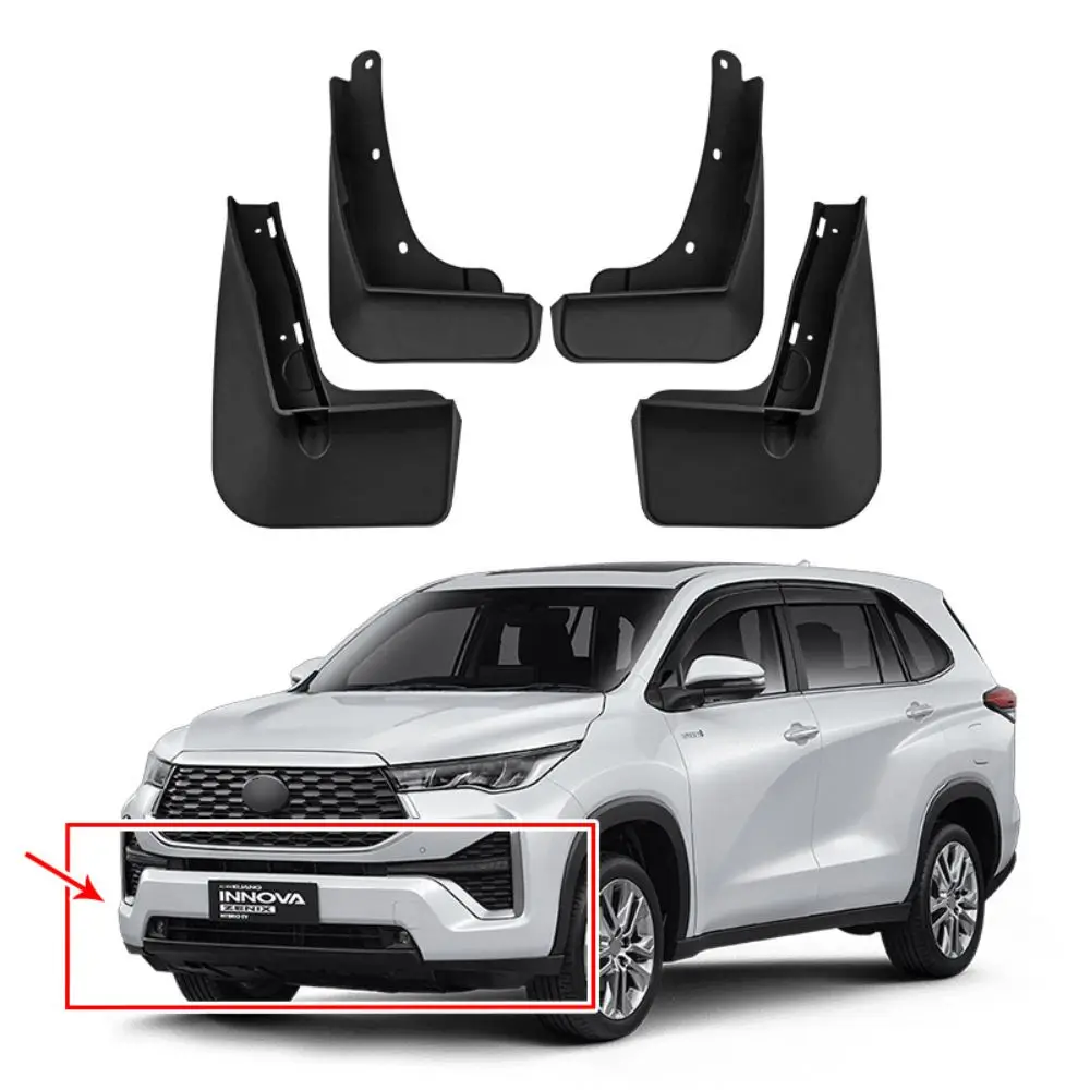 For TOYOTA Innova zenixa 2023 Low profile ABS Car Mud Flaps Splash Guard Mudguards MudFlaps Front Rear Fender Auto Accessories